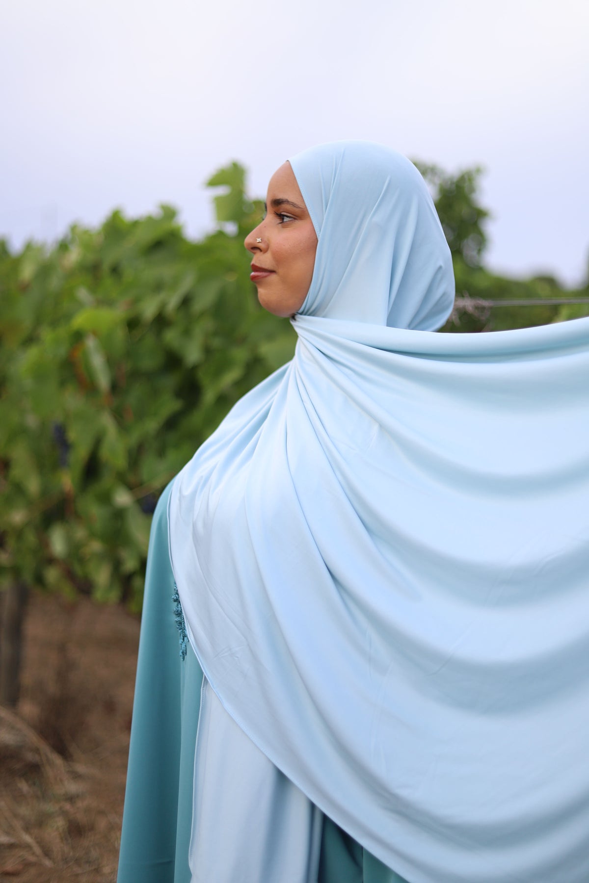 Liquid Jersey Hijab Baby Blue