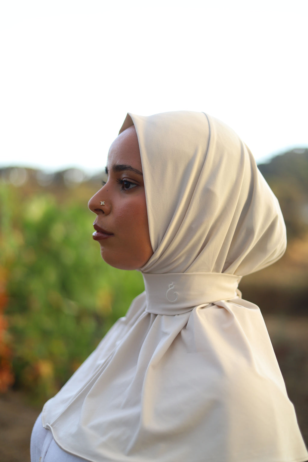 Instant Premium Jersey Hijab Cream